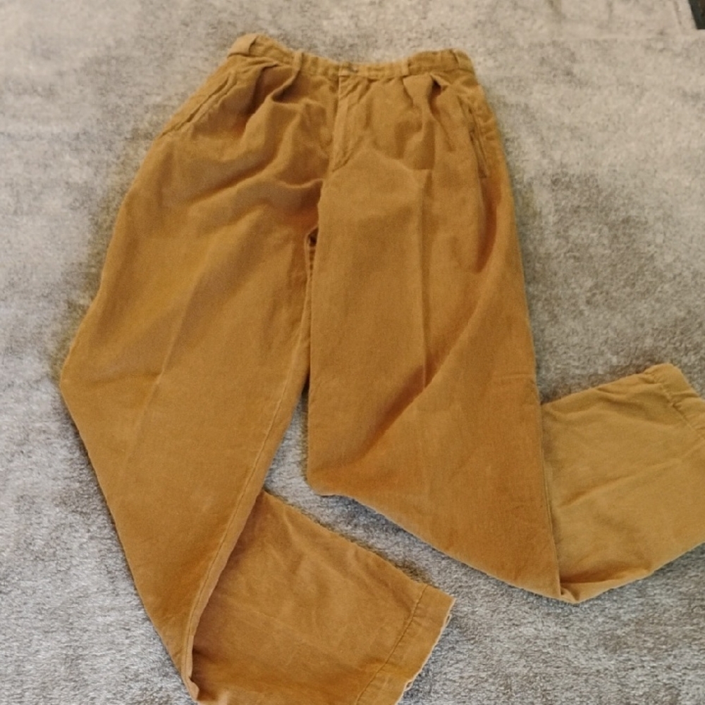 Ralph Lauren Vintage 80s-90s Caramel Pleated Front Pants Seems To Run Small